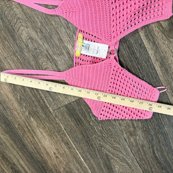 UO Goldie Knit Cami Top pink crochet Festival Urban Outfitters - Picture 9 of 11